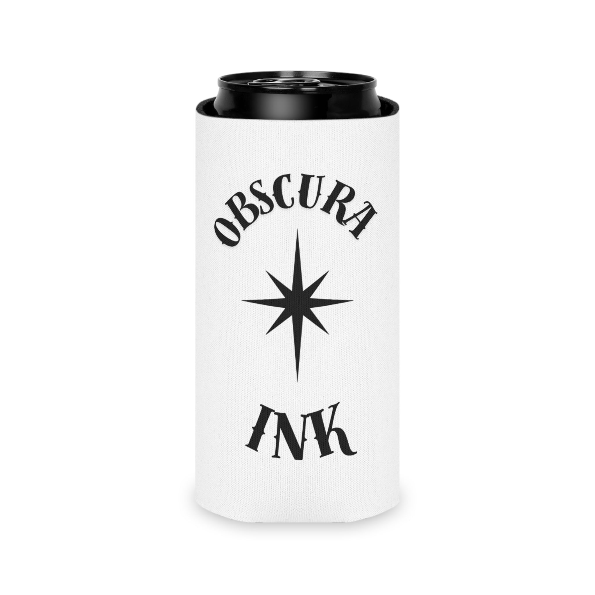 Can Cooler — Obscura Ink Star Logo Beverage Koozie