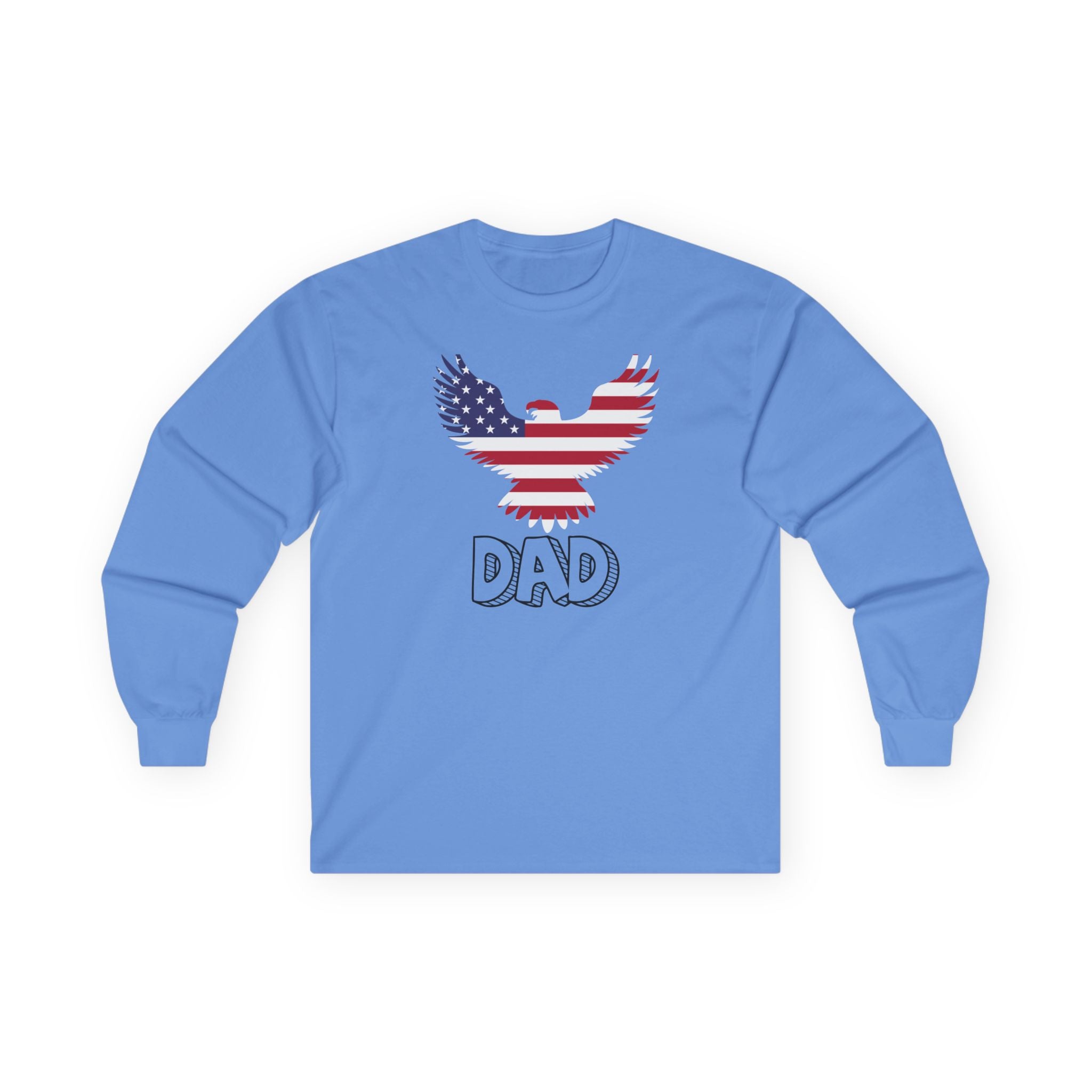 Patriotic Eagle Dad Long Sleeve Tee