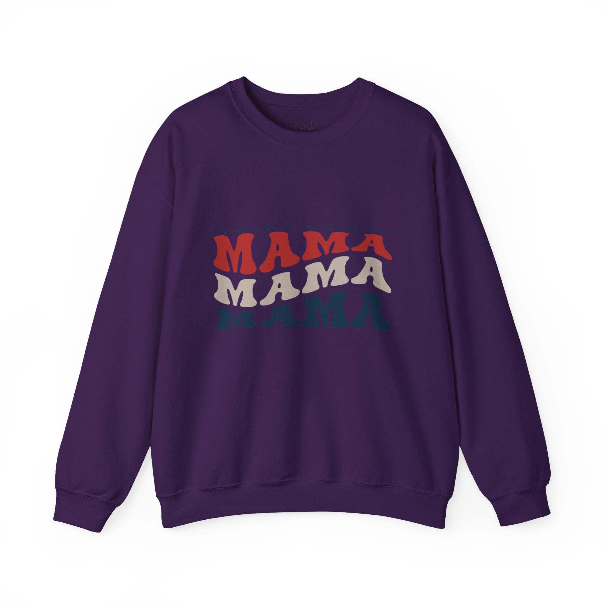 Mama Crewneck Sweatshirt — Vintage American Mama Graphic Pullover