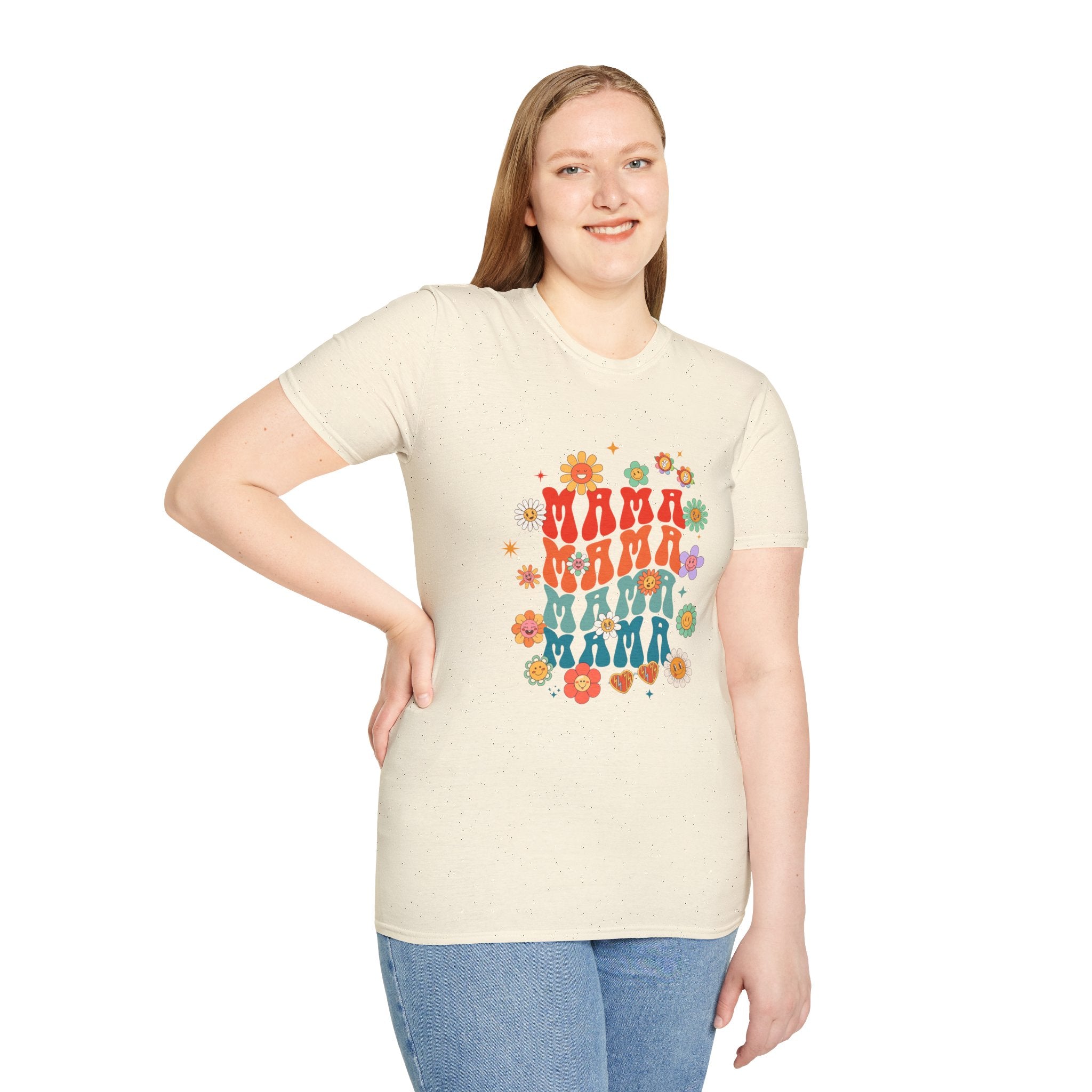 Mama Retro Floral Tee — Vintage 70s-Inspired Mother's Day T-Shirt