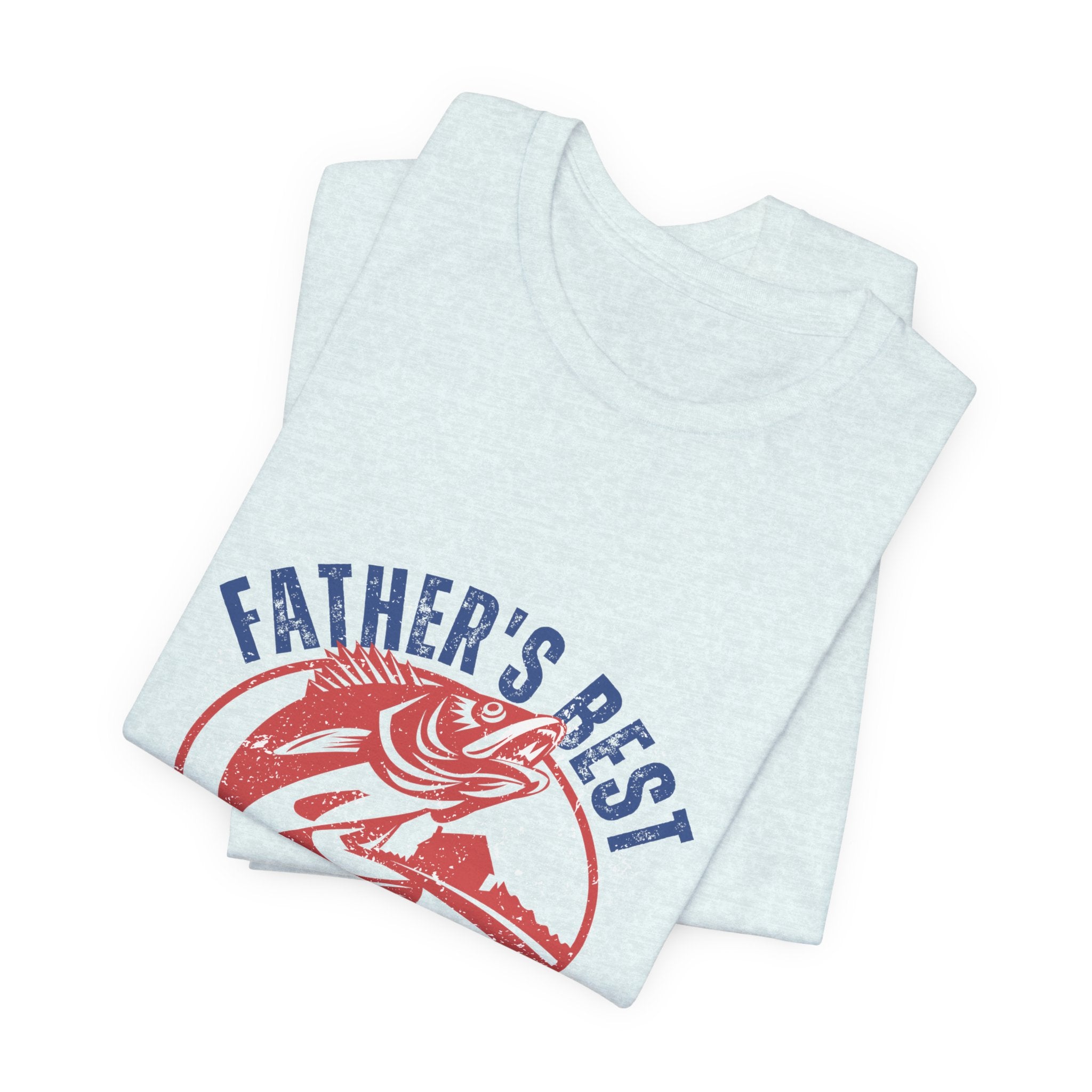 Father's Best Holiday Job T-Shirt — Vintage Fishing Dad Christmas Tee