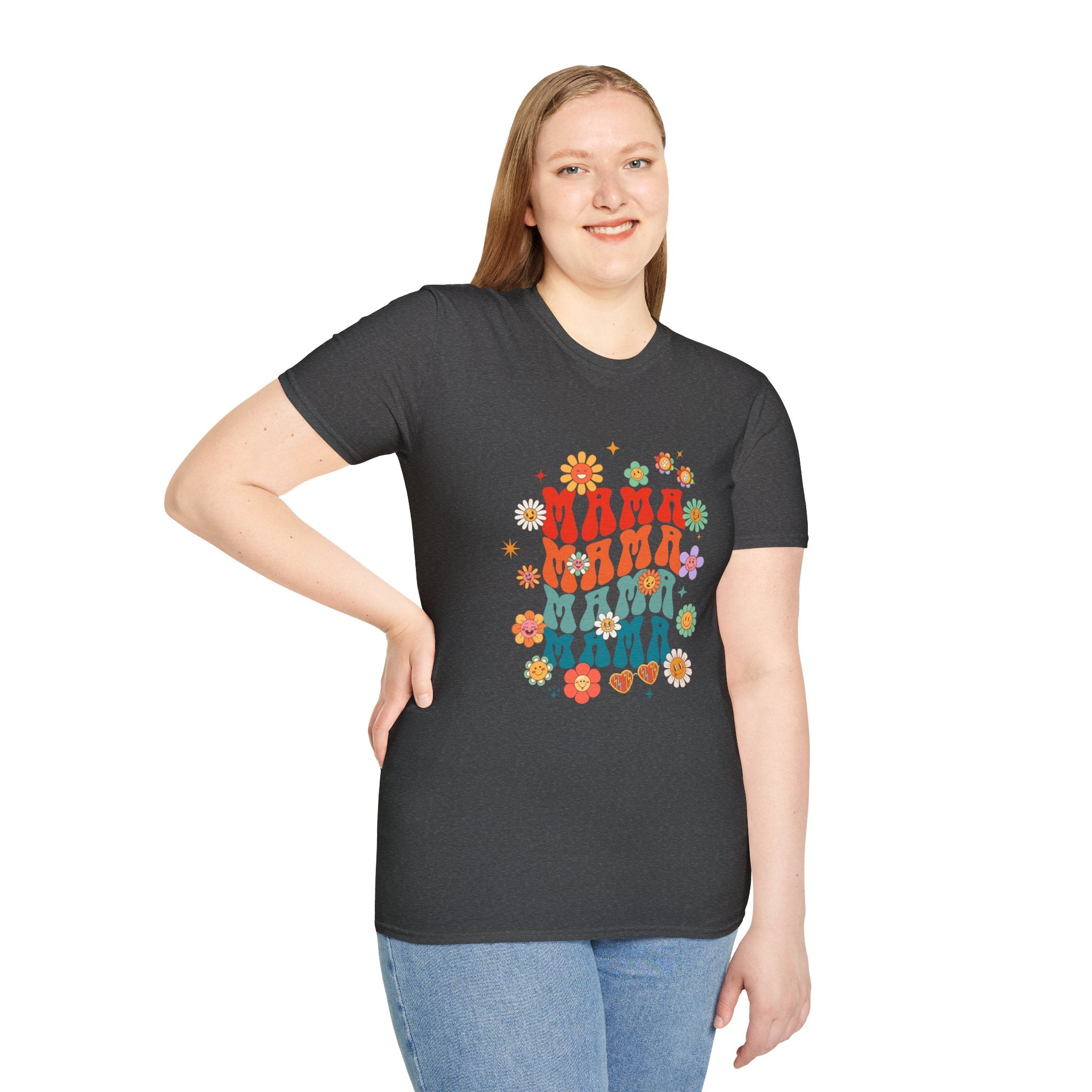 Mama Retro Floral Tee — Vintage 70s-Inspired Mother's Day T-Shirt