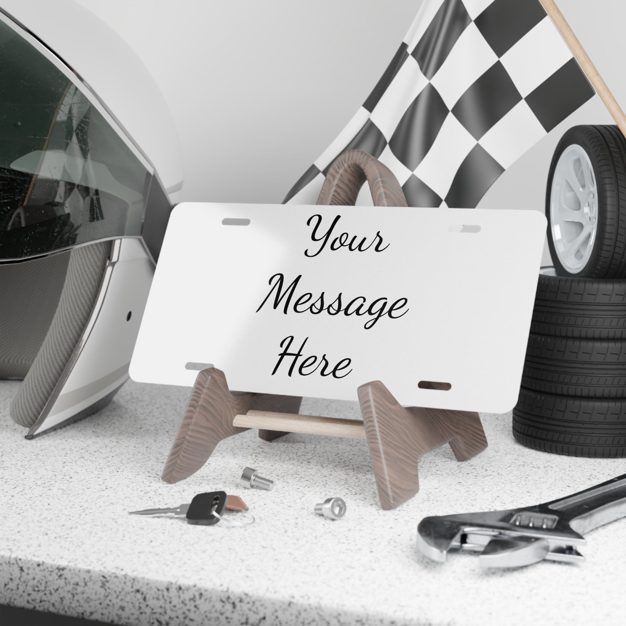 Custom Vanity Plate - Personalized License Plate Front Tag with Your Message