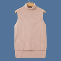 The Chalet Sleeveless High Neck Knit Wool Sweater for Women