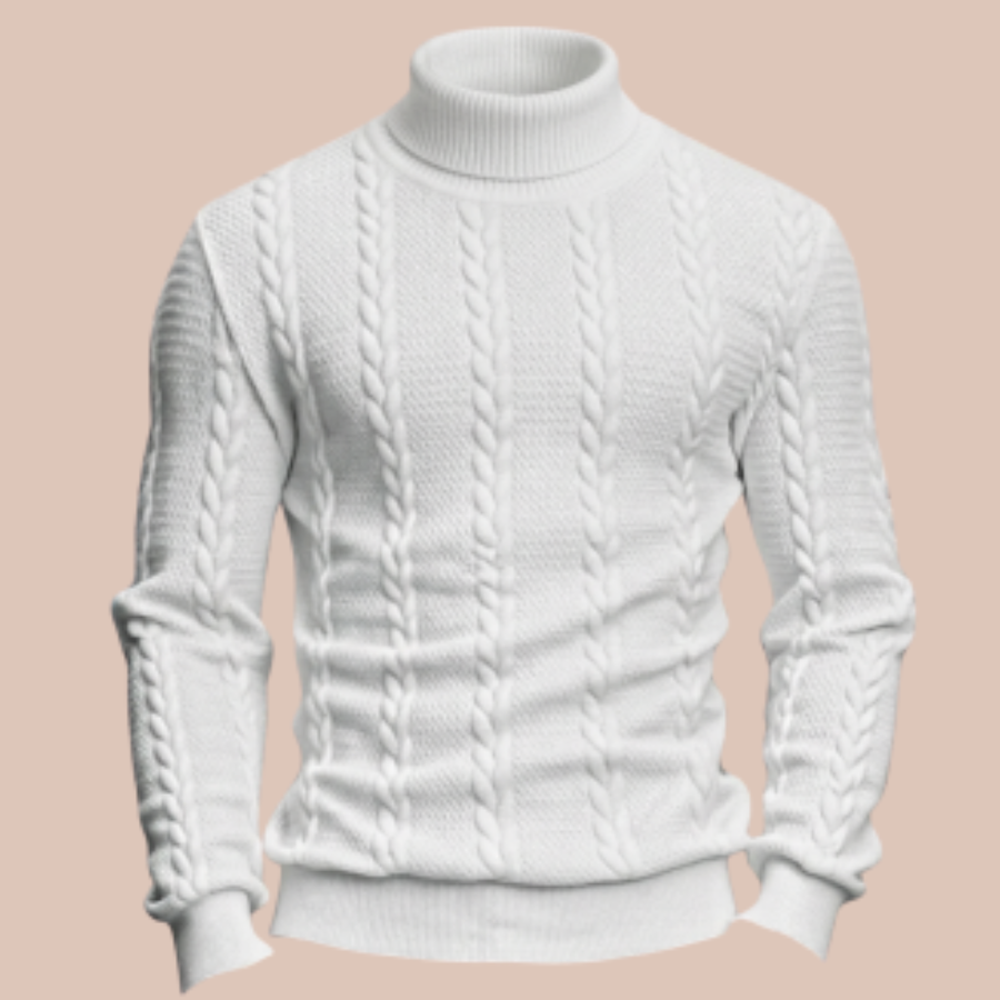 The Alpine Twist High Collar Sweater For Men
