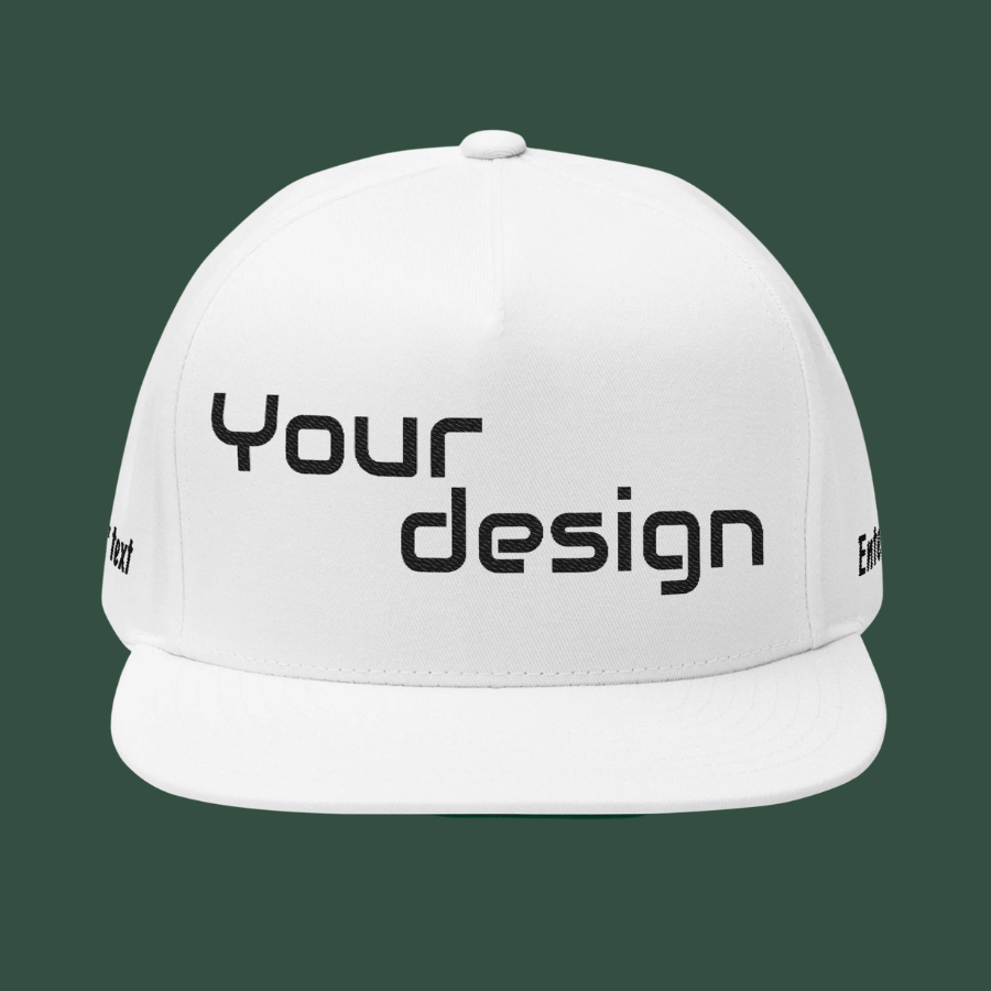 Embroidered Flat Bill Cap- personalized