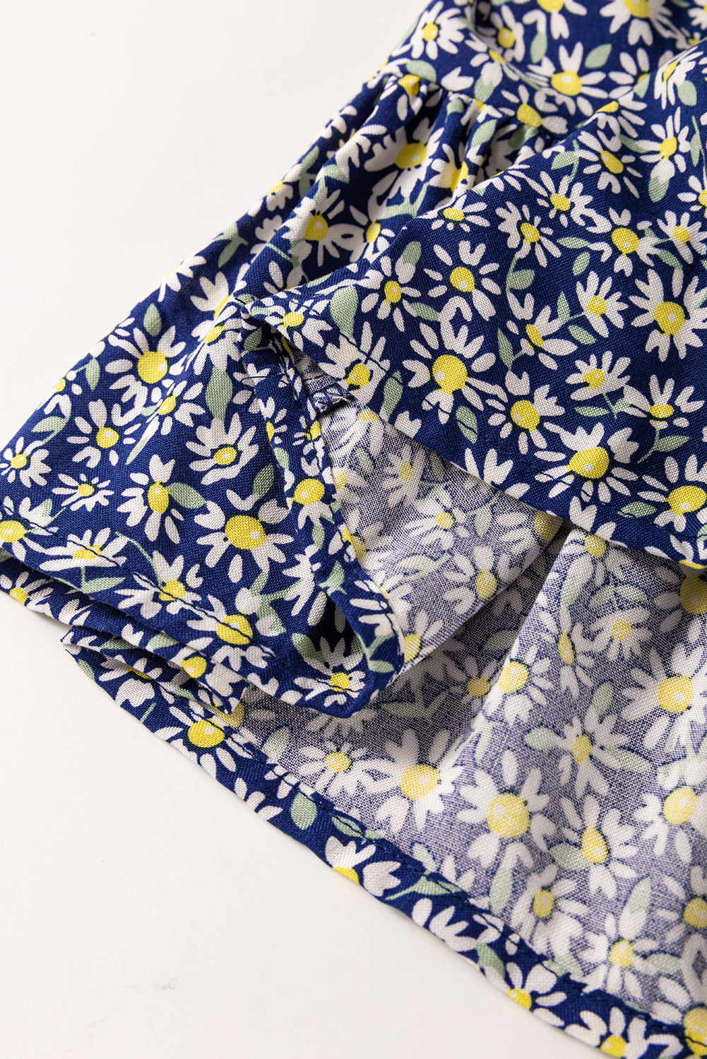 The Sky Bloom Smocked Square Neck Loose Fit Blouse
