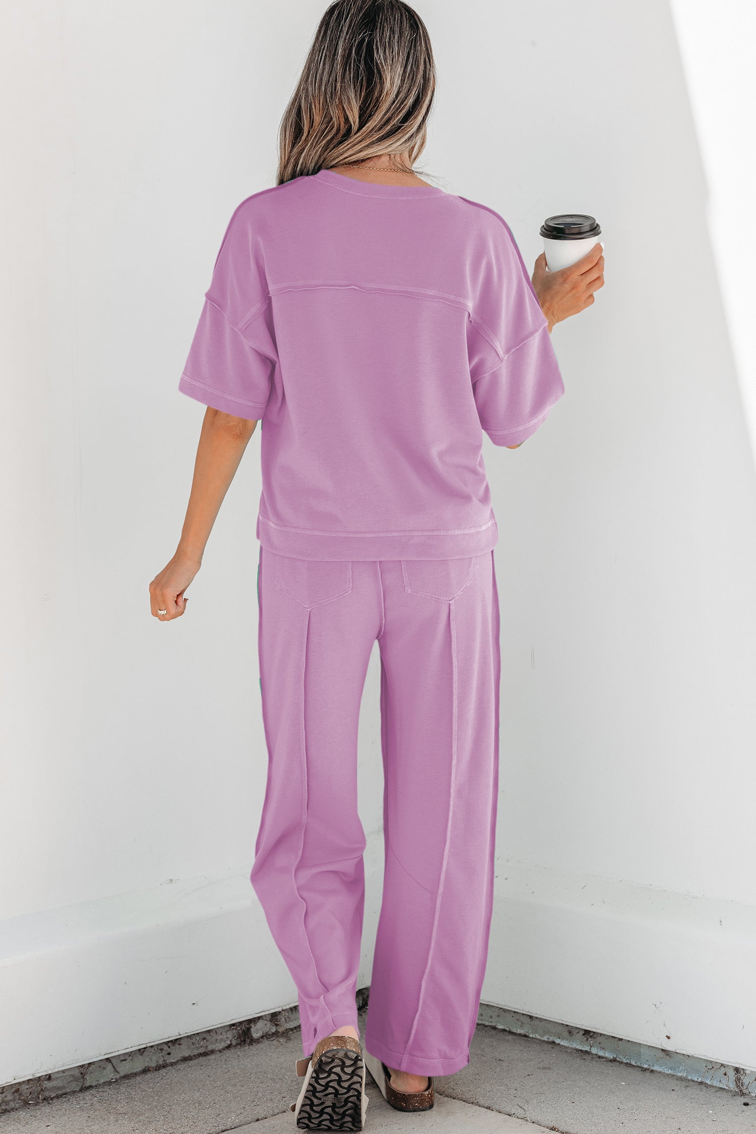 The Morning Meadow Boxy Tee and Barrel Lounge Set for Women
