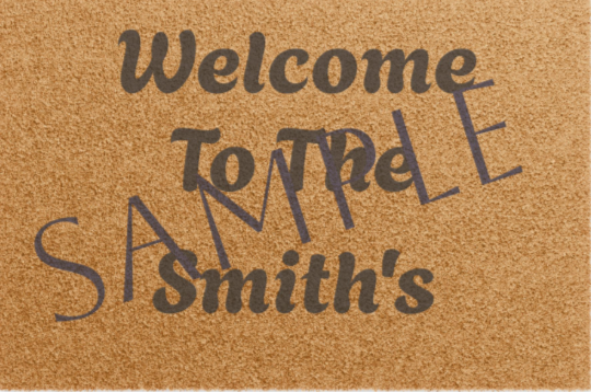 Personalized Welcome Doormat — Custom Design Coir Entrance Mat