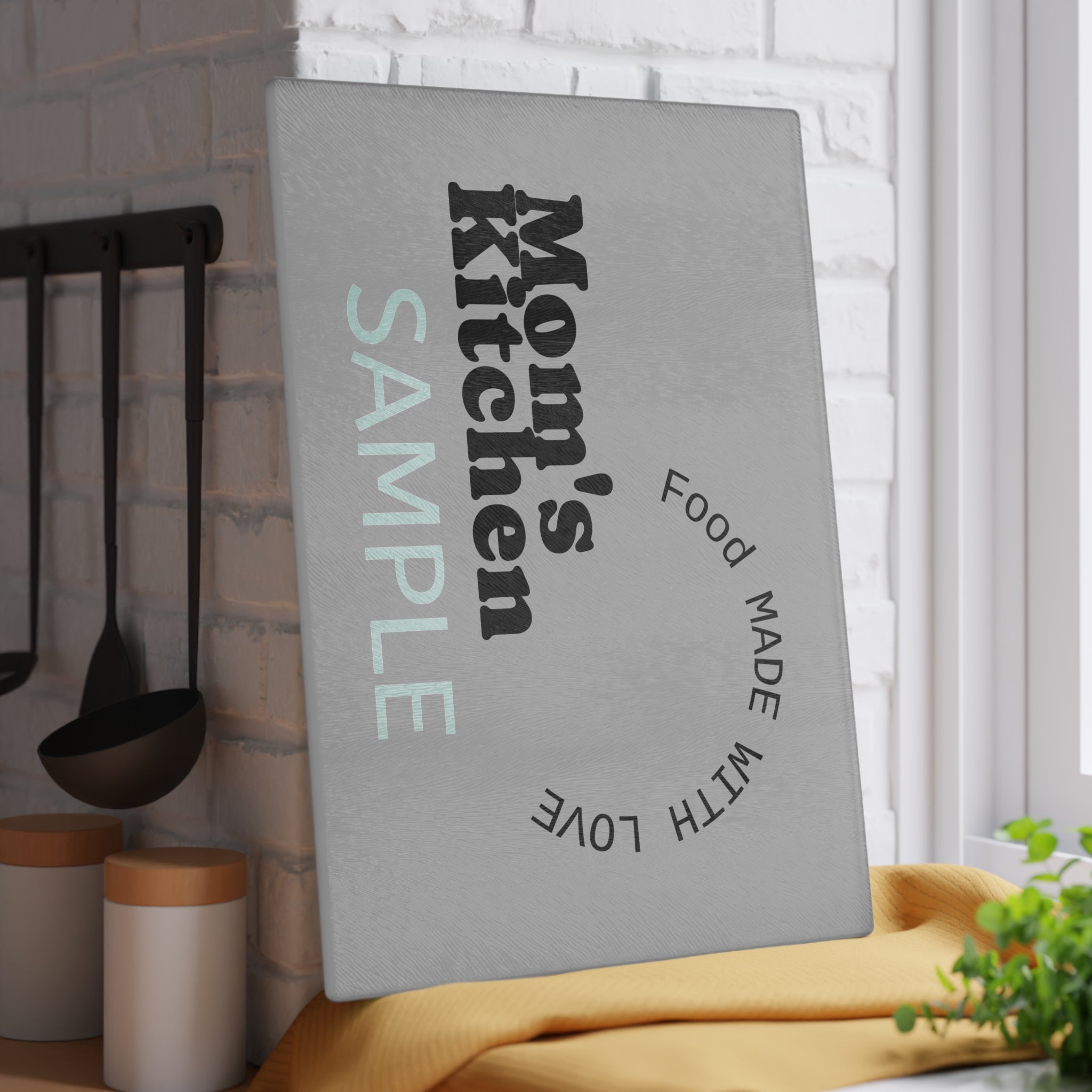 Tell Your Story Glass Cutting Board — Customizable Glass Chopping Board