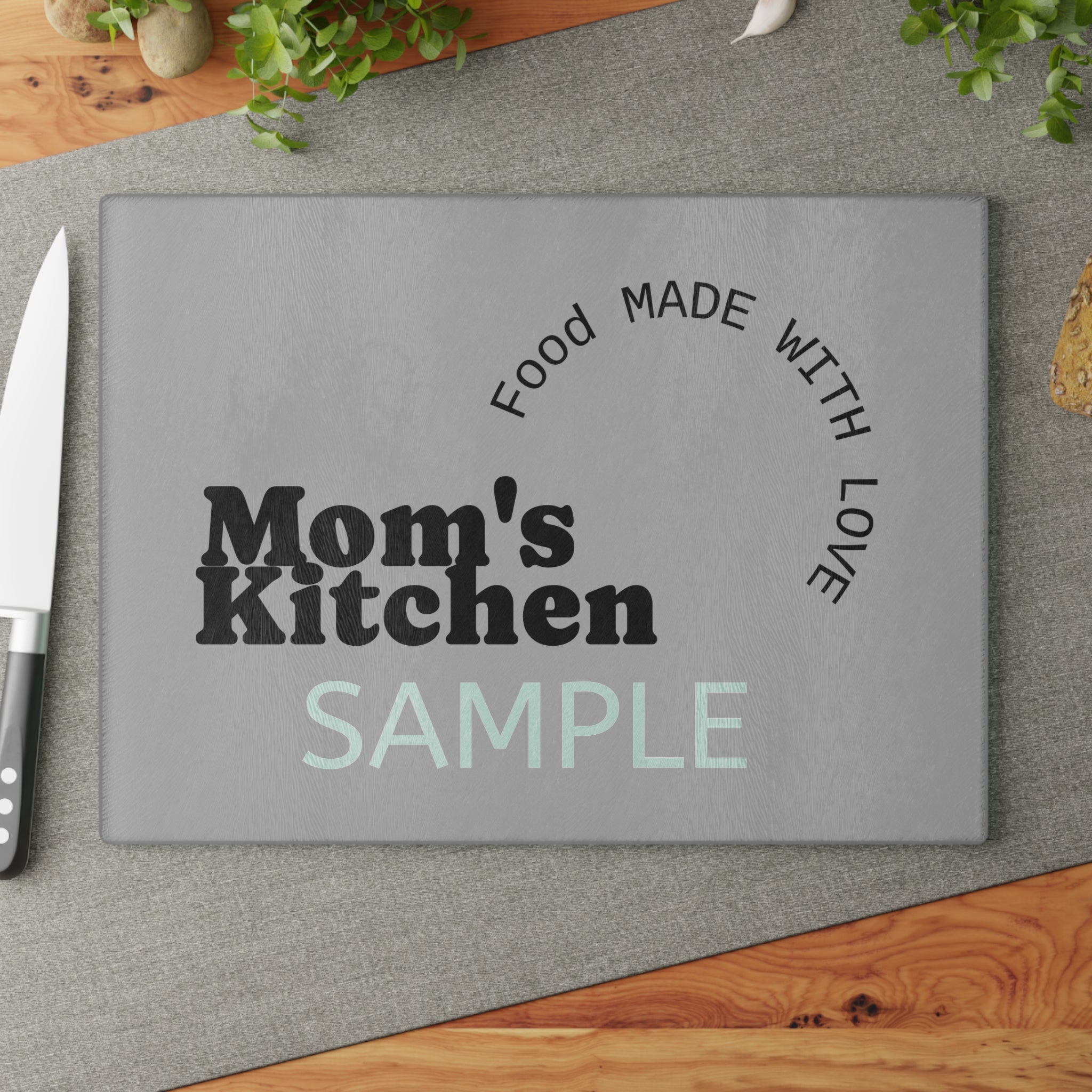Tell Your Story Glass Cutting Board — Customizable Glass Chopping Board
