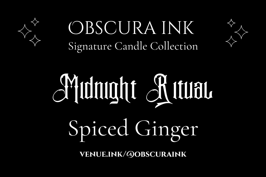 Obscura Ink Candle — Midnight Ritual — Comfort Spice