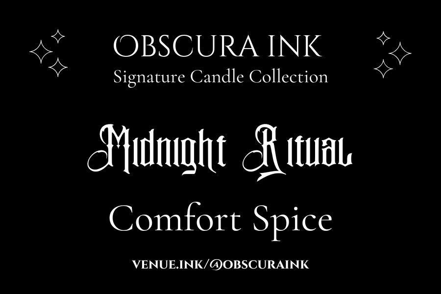 Obscura Ink Candle — Midnight Ritual — Comfort Spice
