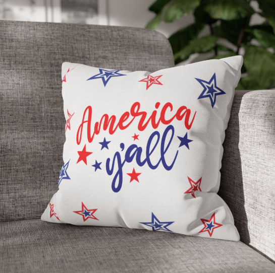 Spun Polyester Square Pillowcase