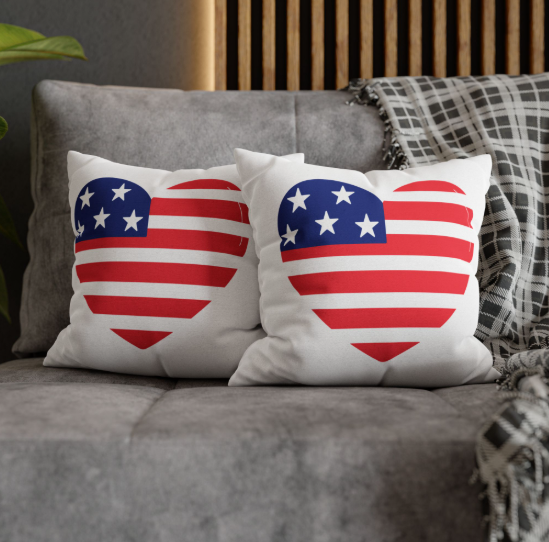 Spun Polyester Square Pillowcase