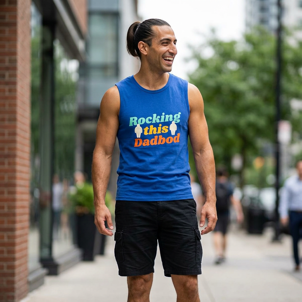 Rocking This Dadbod Sleeveless Tee — Funny Dadbod Muscle Tank
