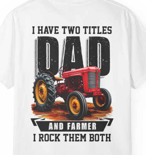 Farmer Dad T-Shirt — Rustic Farm Animals Graphic Tee