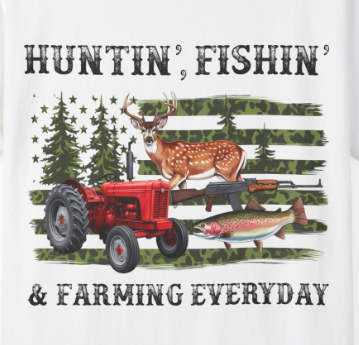 Farmer Dad T-Shirt — Rustic Farm Animals Graphic Tee