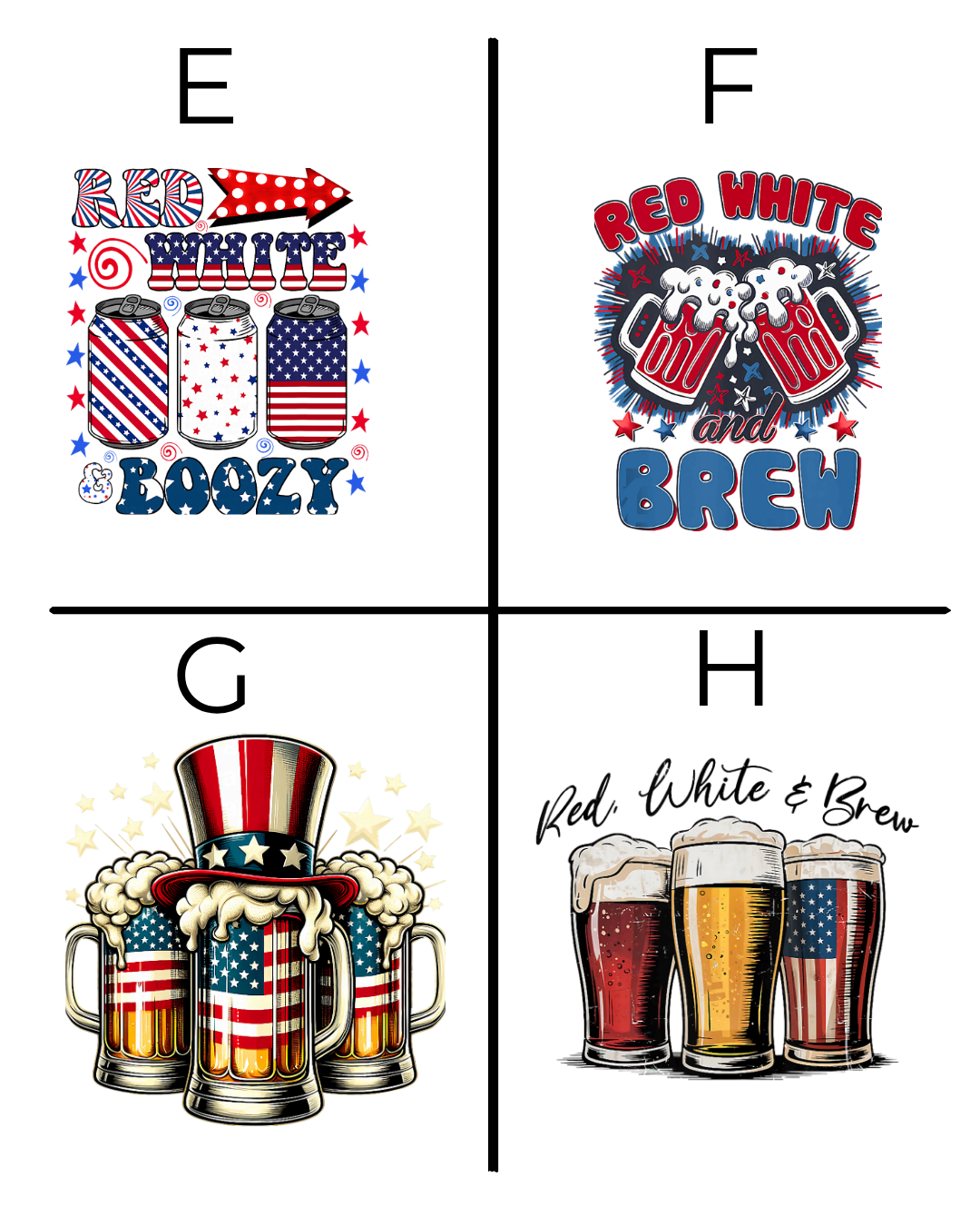Red, White & Brew Crewneck Sweatshirt — Patriotic Beer Tasting Pullover