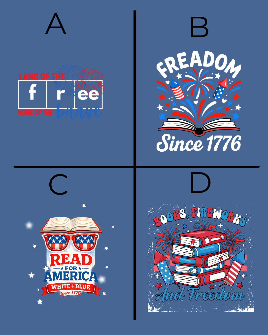 Patriotic 'Land of the Free, Home of the Brave' Tote Bag
