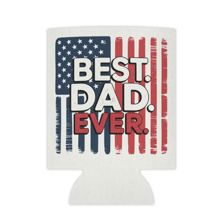 Can Cooler — "Red, White & Brew" Patriotic Beer Koozie for 4th of July