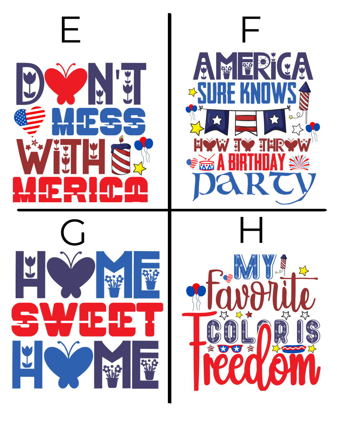 Patriotic Americana Throw Pillow  - 4th of July Outdoor Pillow
