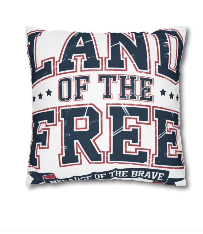 Square Pillow — "Happy Birthday America" Patriotic 4th of July Throw Pillow Cover