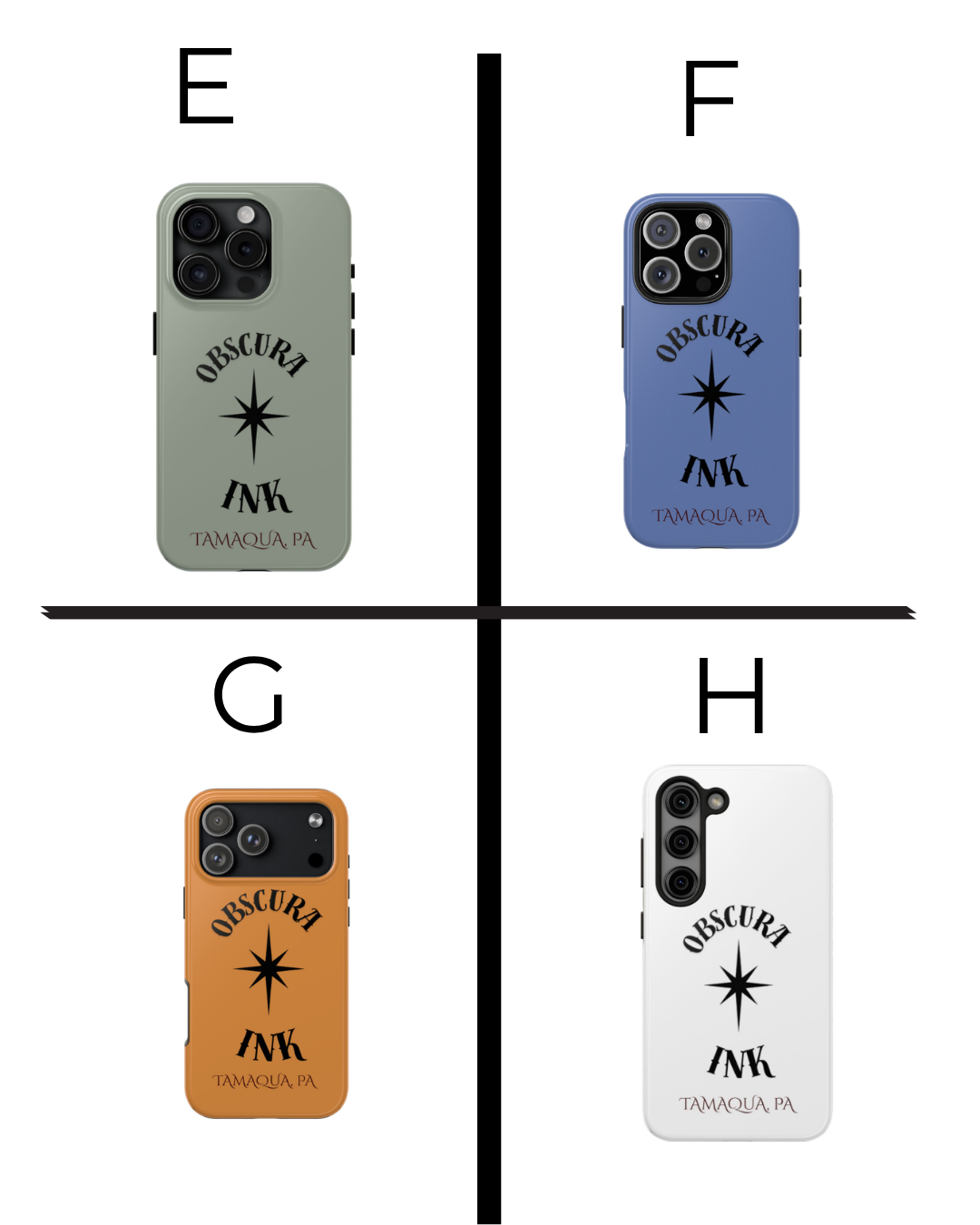 Tough Phone Case — Obscura Ink Compass Design (Tamaqua, PA)