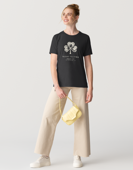 Mossy Clover Graphic Tee — Botanical Shamrock Design