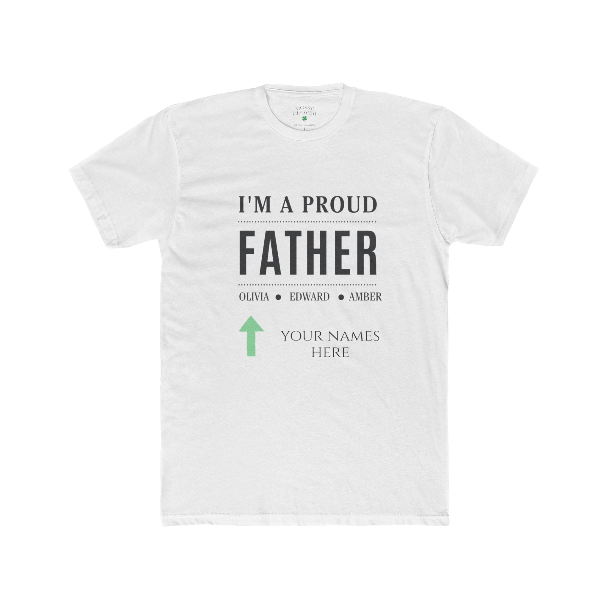 I’m a Proud Father T‑Shirt – Personalized Kids’ Names Tee ~ Custom