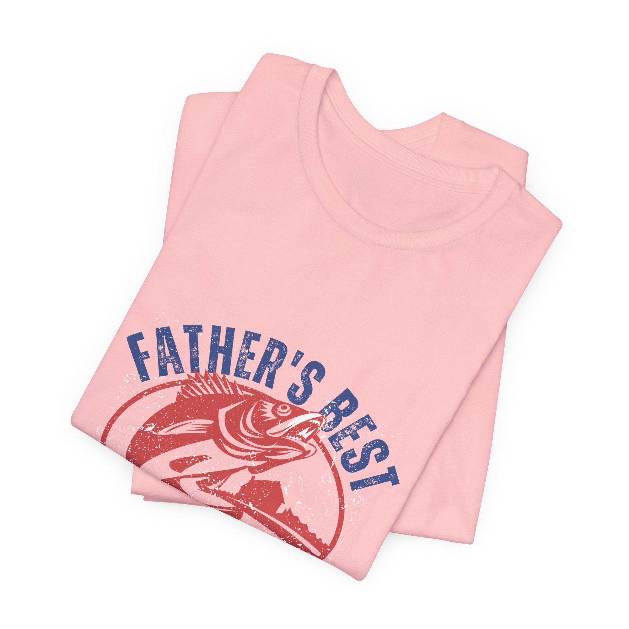 Father's Best Holiday Job T-Shirt — Vintage Fishing Dad Christmas Tee