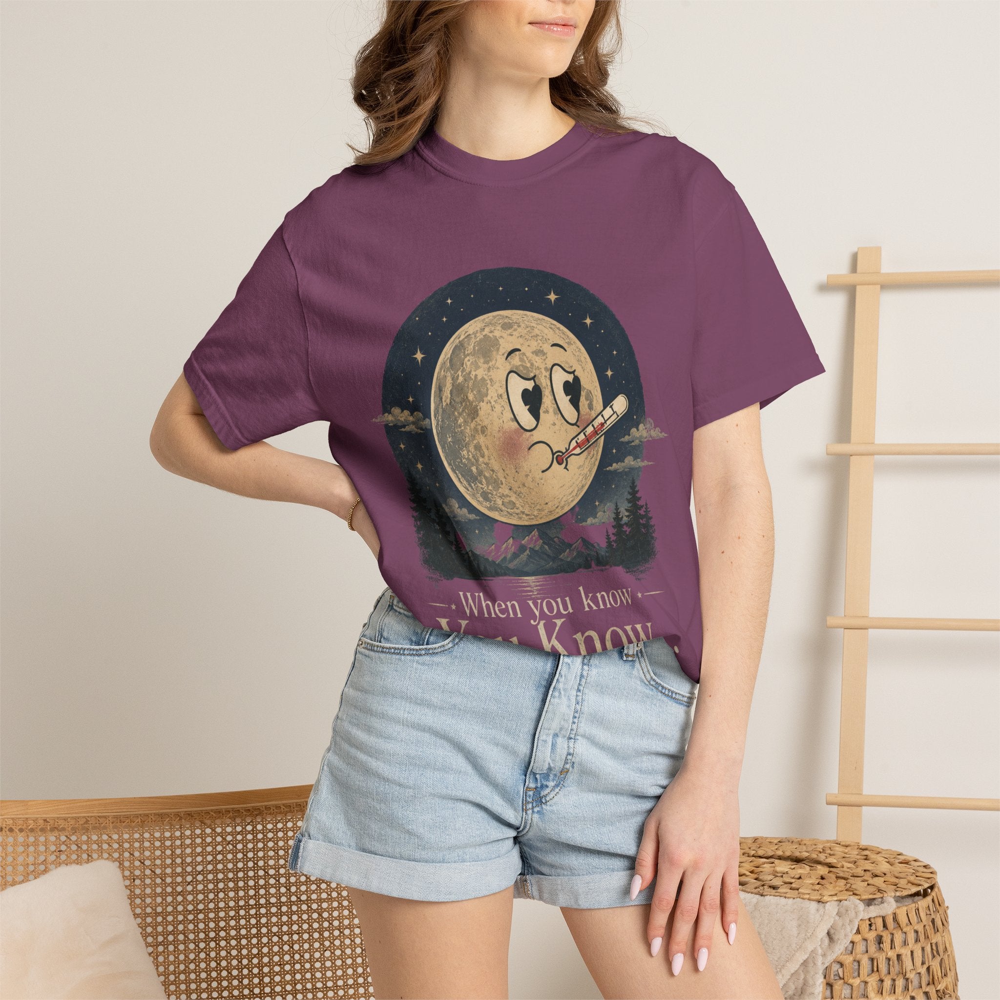 Moonlit Retro Tee — 'When You Know... You Know' Graphic T-Shirt
