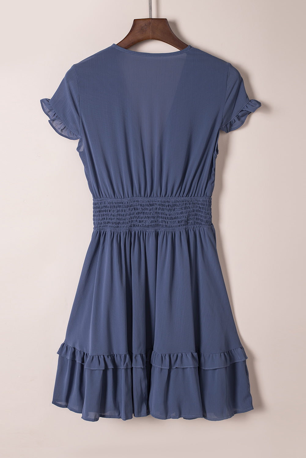 Deep V-Neck Knotted ~ Flare Mini Dress