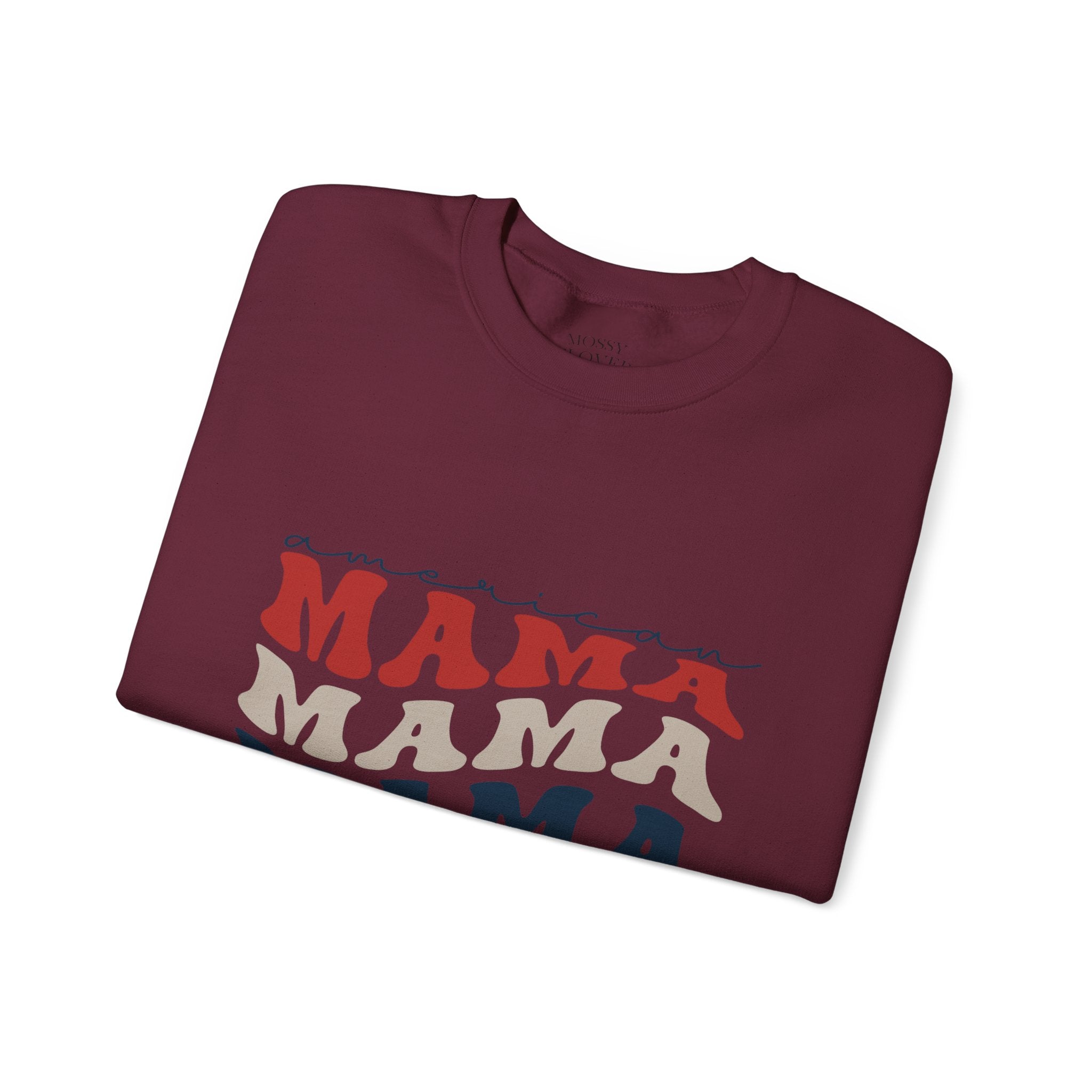 Mama Crewneck Sweatshirt — Vintage American Mama Graphic Pullover