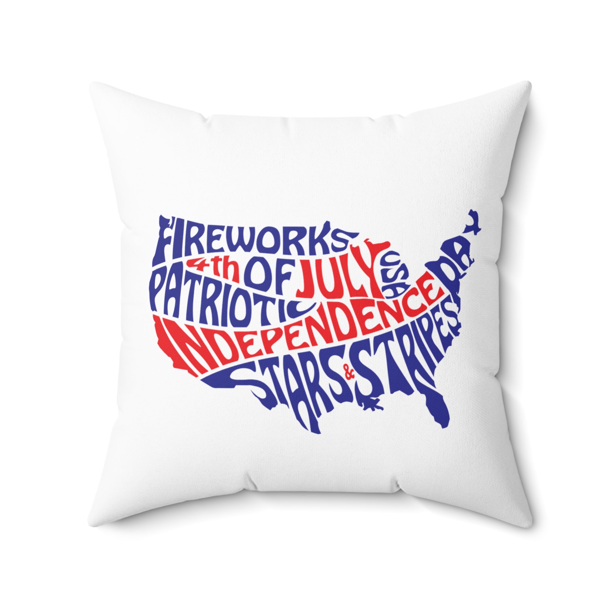 USA Flag Pillow - Patriotic Decorative Throw Pillow for 4th of July