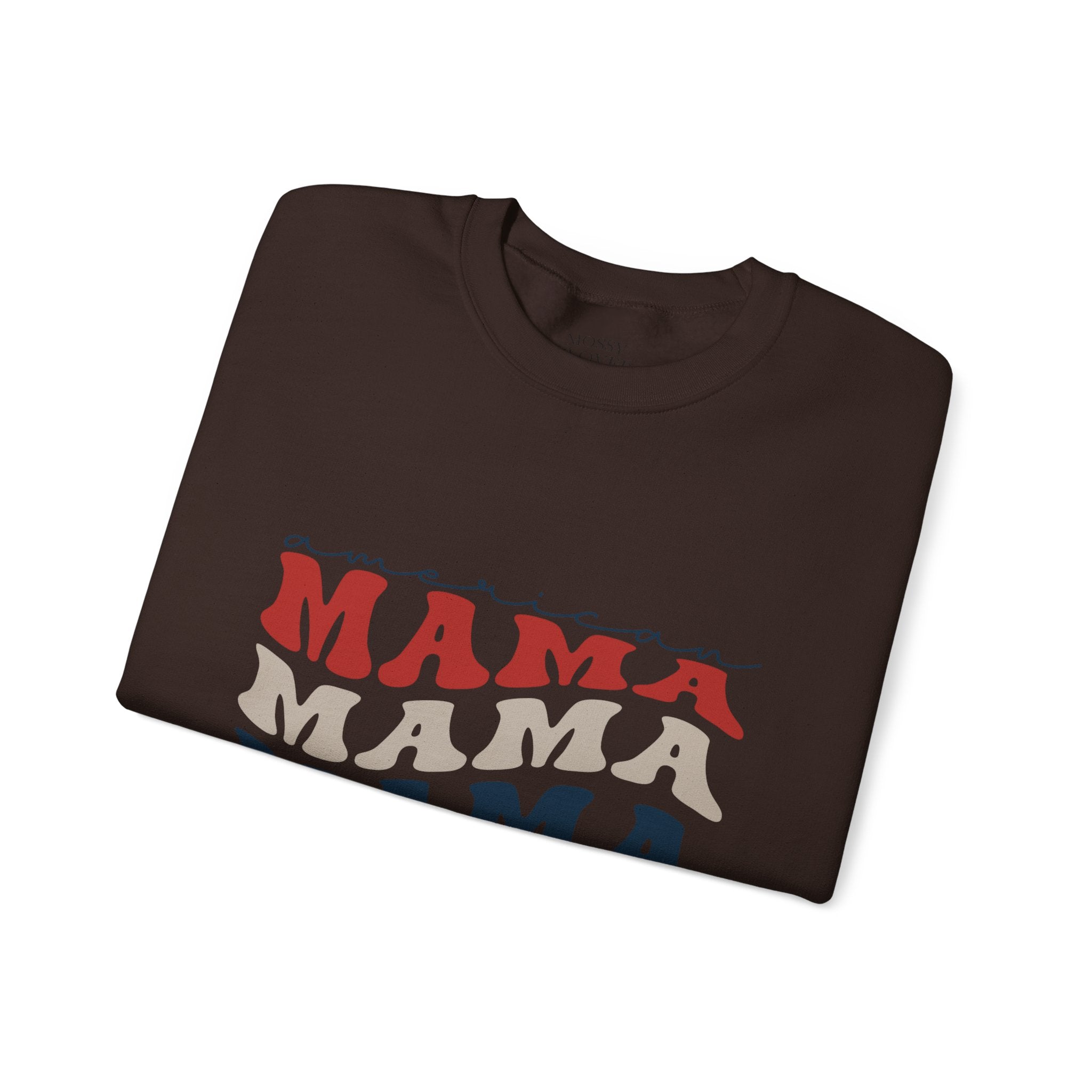 Mama Crewneck Sweatshirt — Vintage American Mama Graphic Pullover