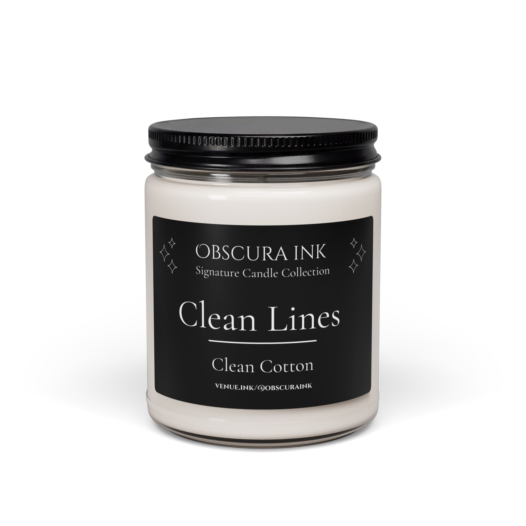 Obscura Ink Candle — Clean Lines — Clean Cotton