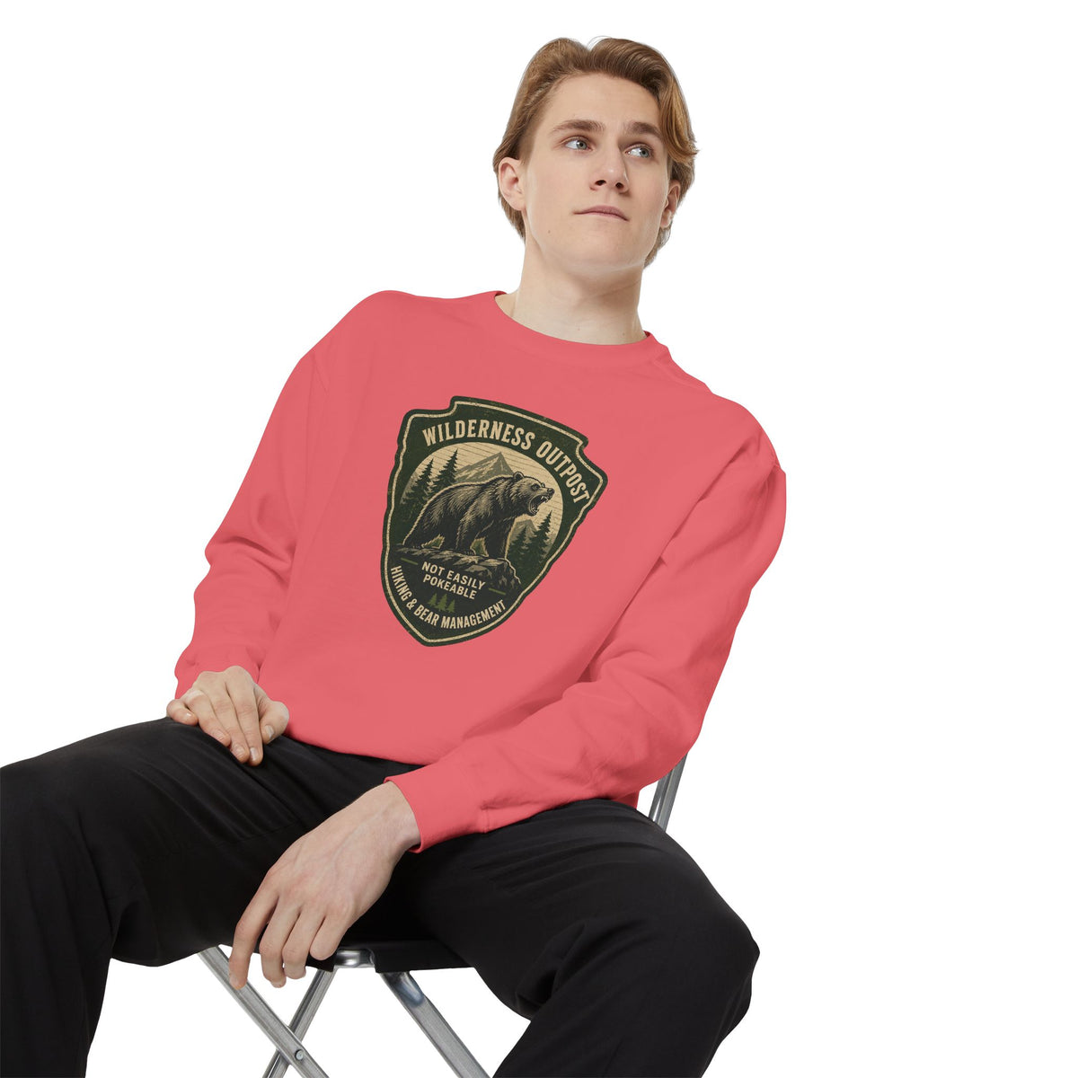 Wilderness Outfitters Bear Patch Sweatshirt — Outdoor Camping Crewneck