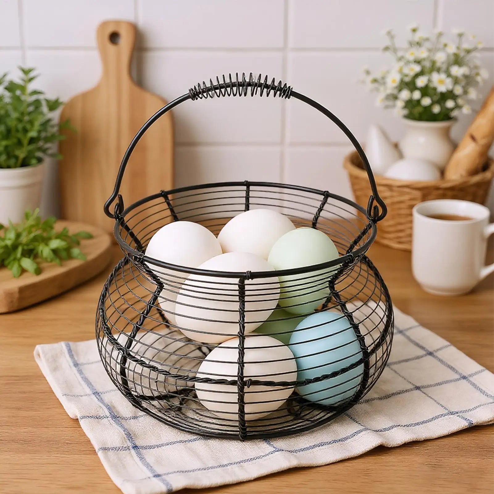 Rustic Wire Egg Basket