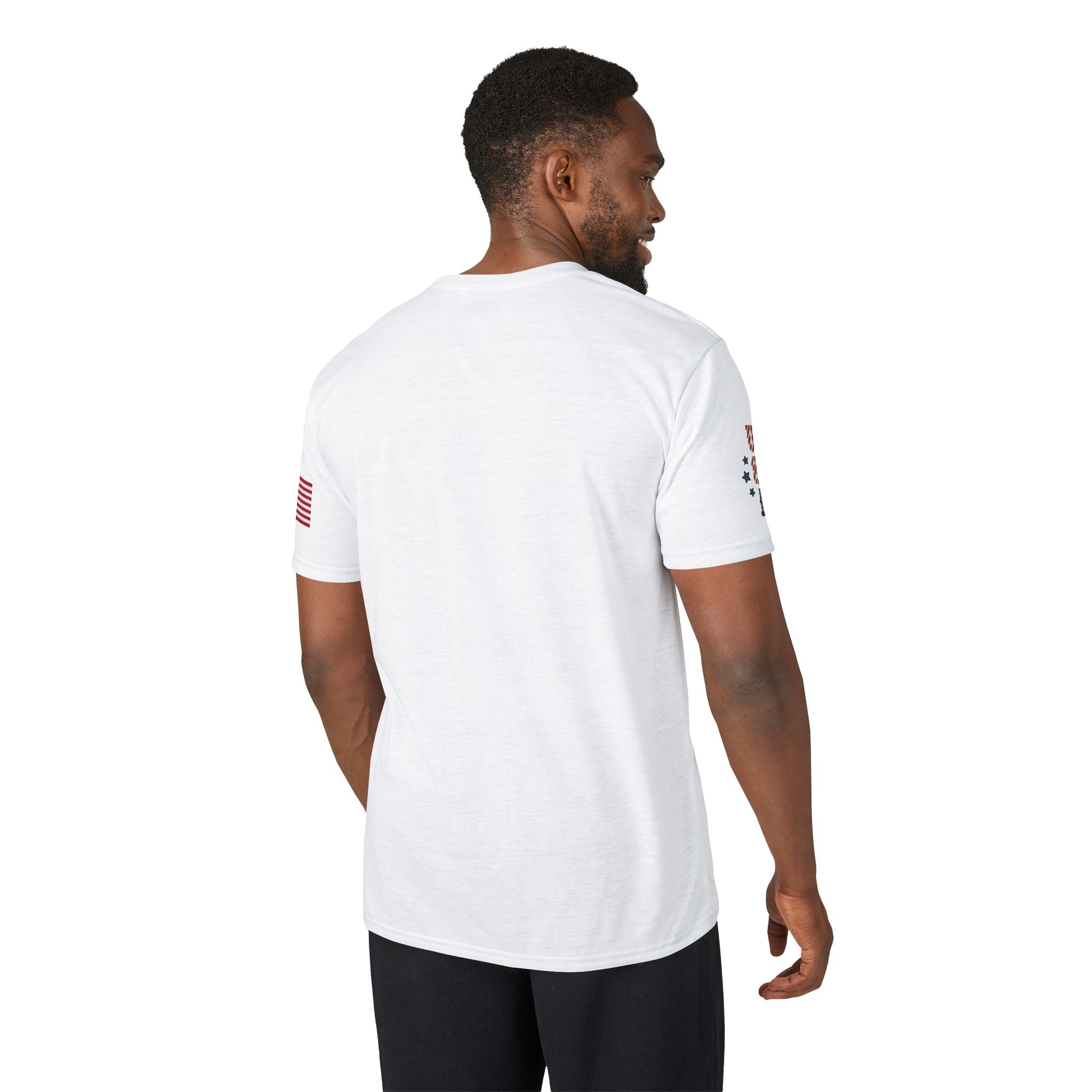 Patriotic T-Shirt — "Land of the Free, Home of the Brave" USA Flag Tee