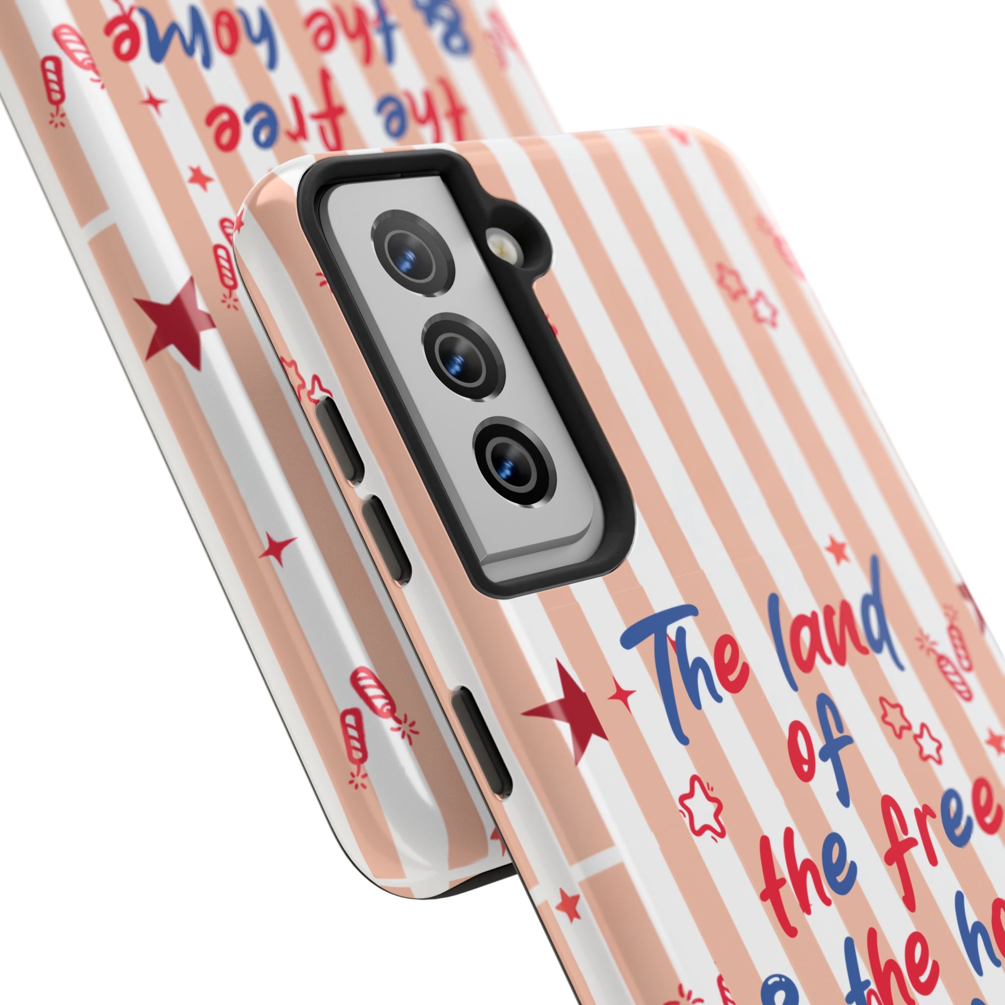 Patriotic Tough Phone Case — “The land of the free & the home of the brave”