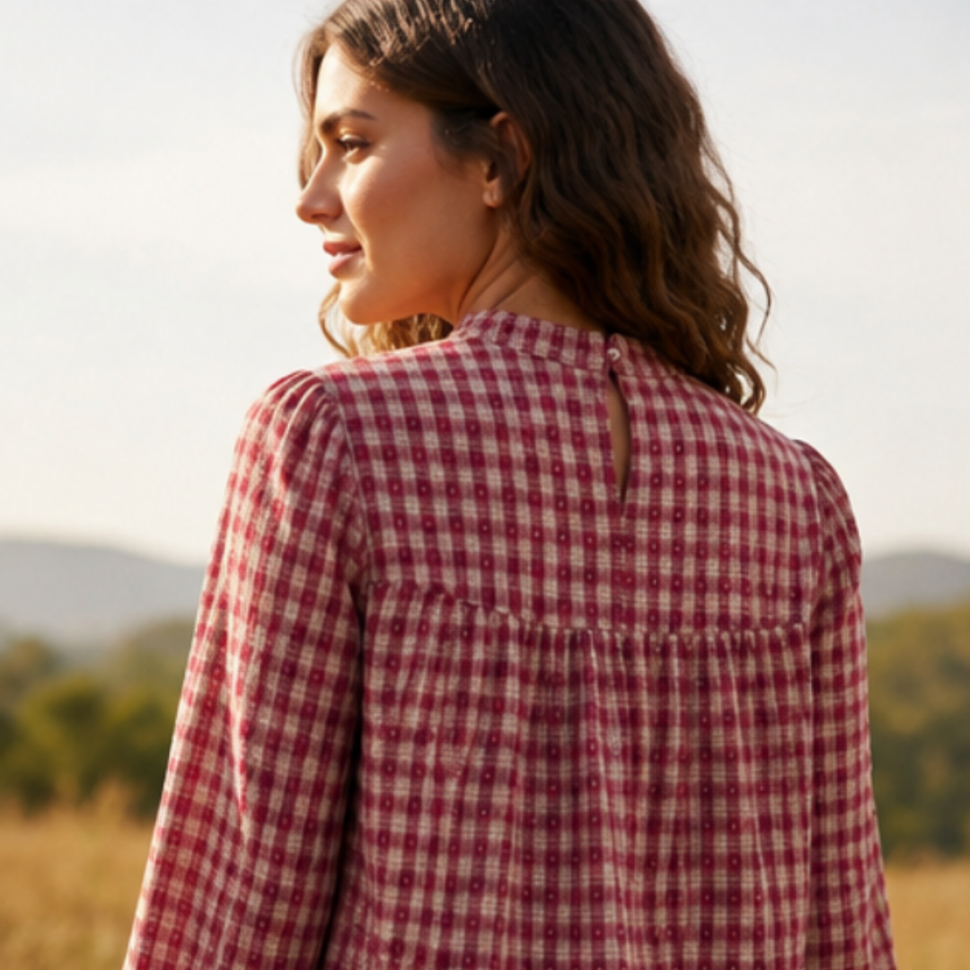 The Orchard Plaid Blouse for Women