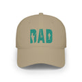 Fishing Dad Low Profile Baseball Cap — 'DAD' Silhouette Hat for Father's Day & Outdoors