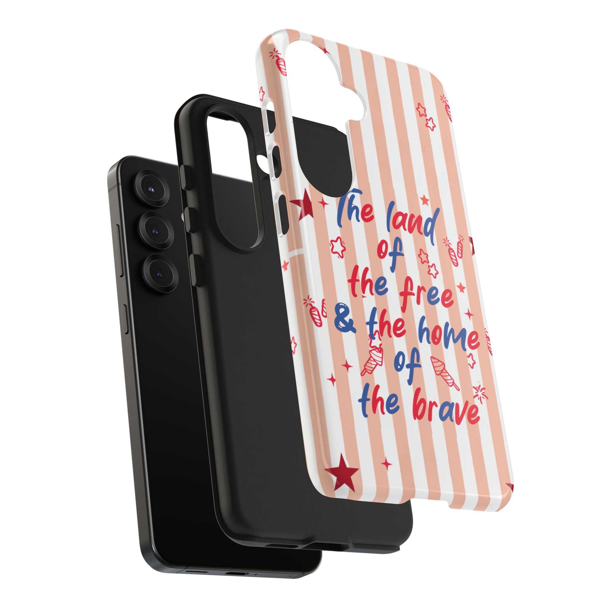 Patriotic Tough Phone Case — “The land of the free & the home of the brave”