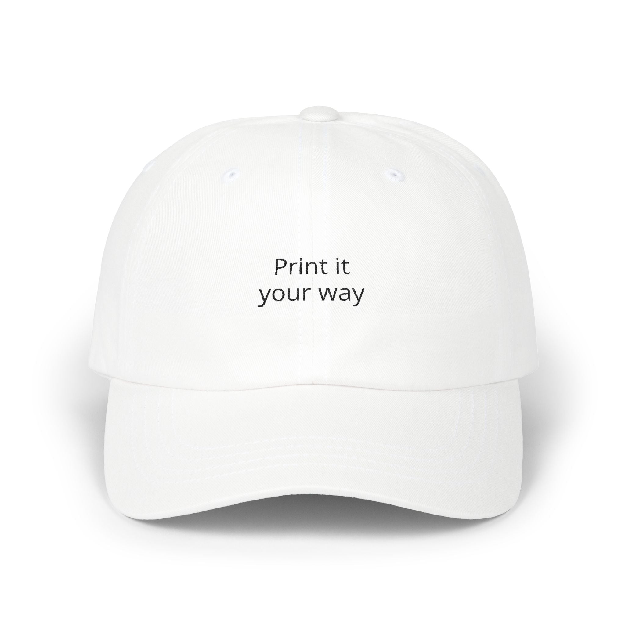 'Print it your way' Embroidered Hat