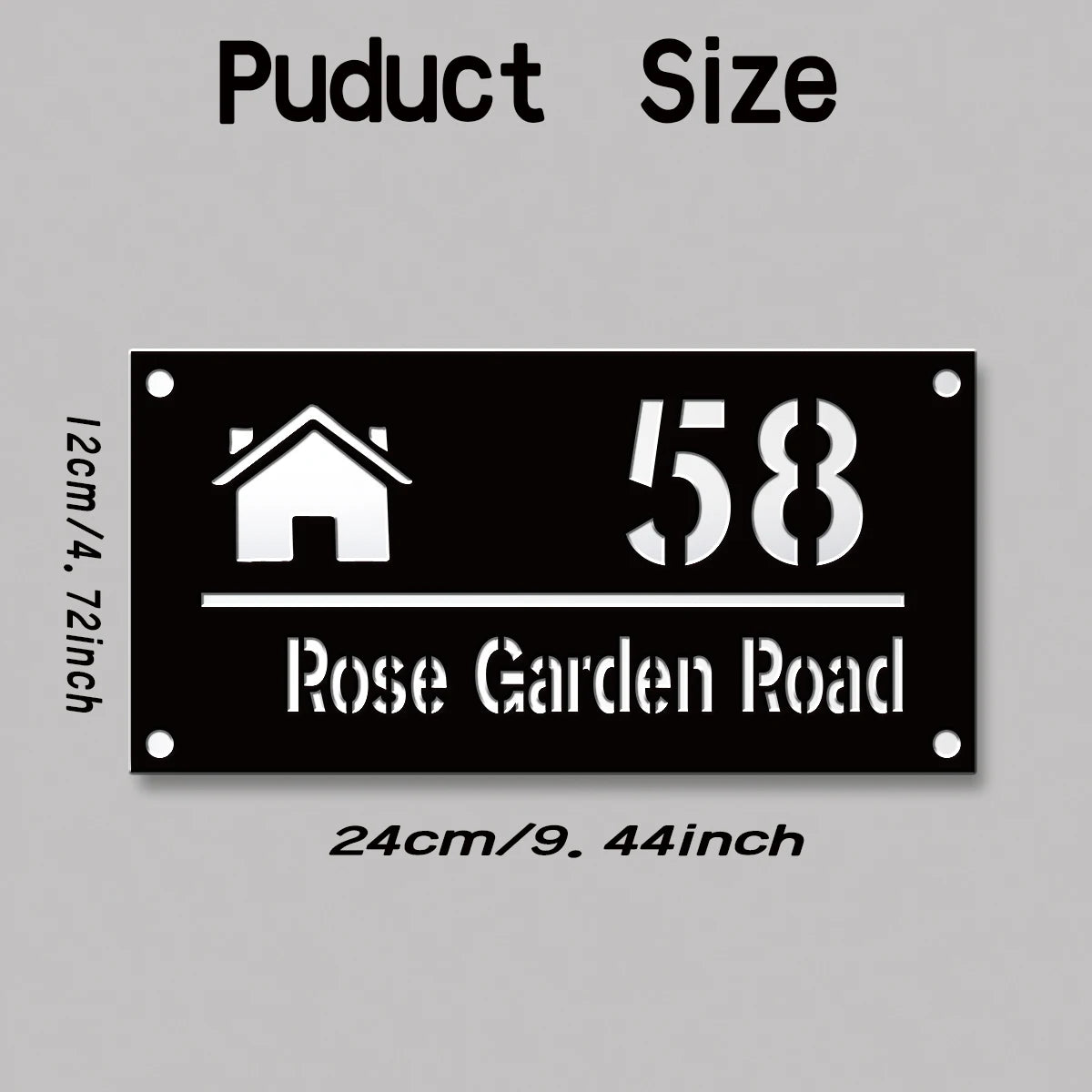 Personalized House Number Sign