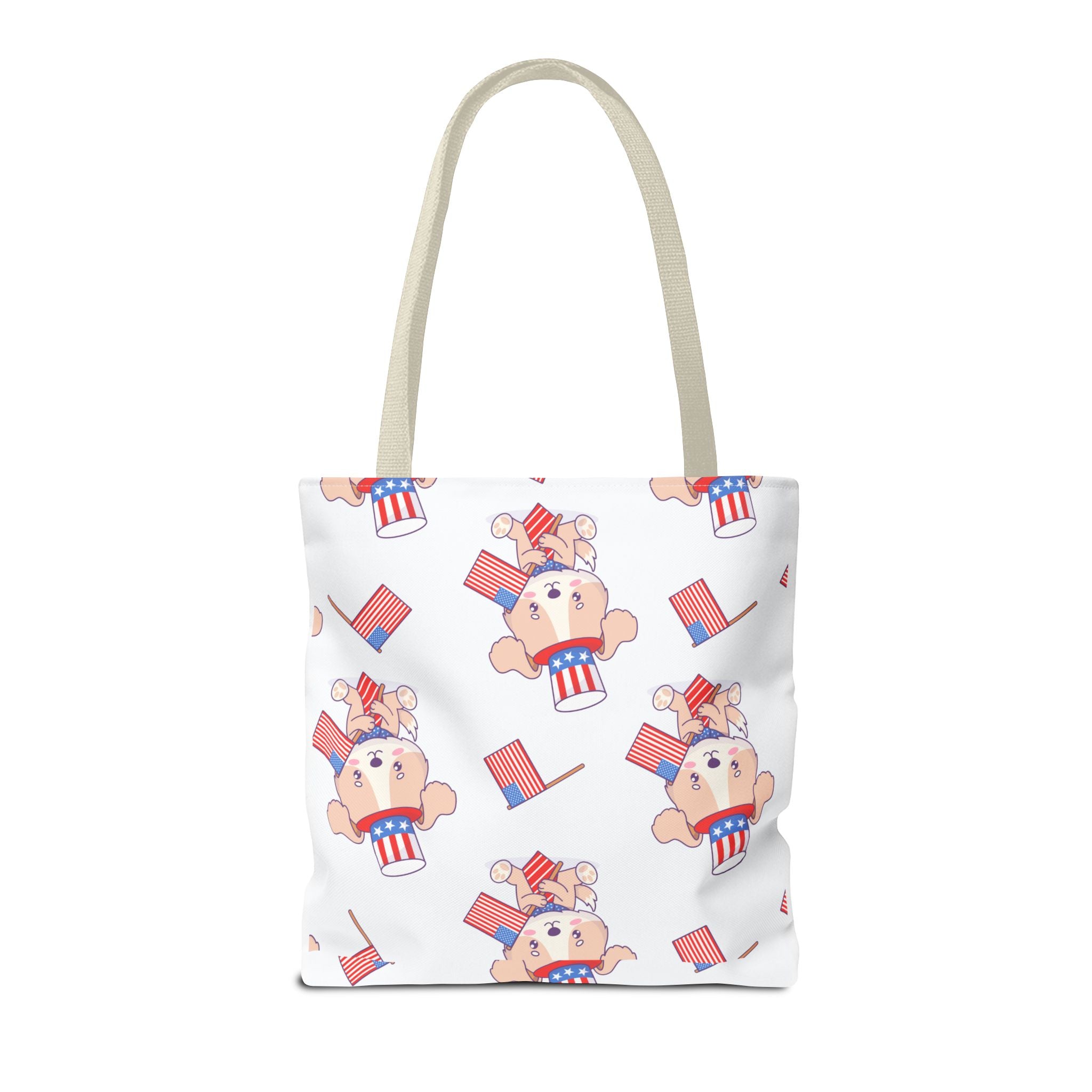 Patriotic Tote Bag - American Flag Eagle Design | Proud Made in America Tote