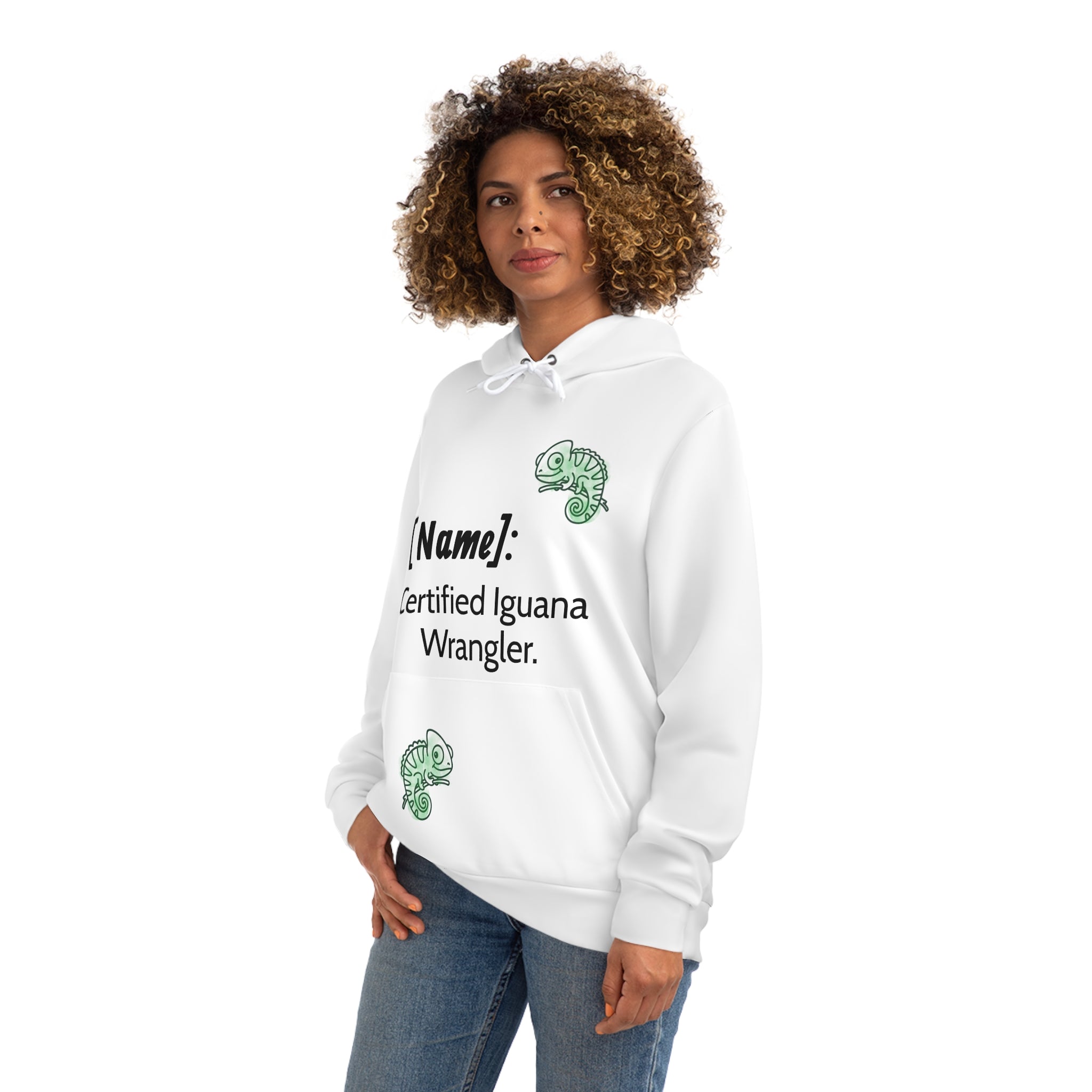 Custom "Certified Iguana Wrangler" Hoodie — Personalized Reptile Lover Gift