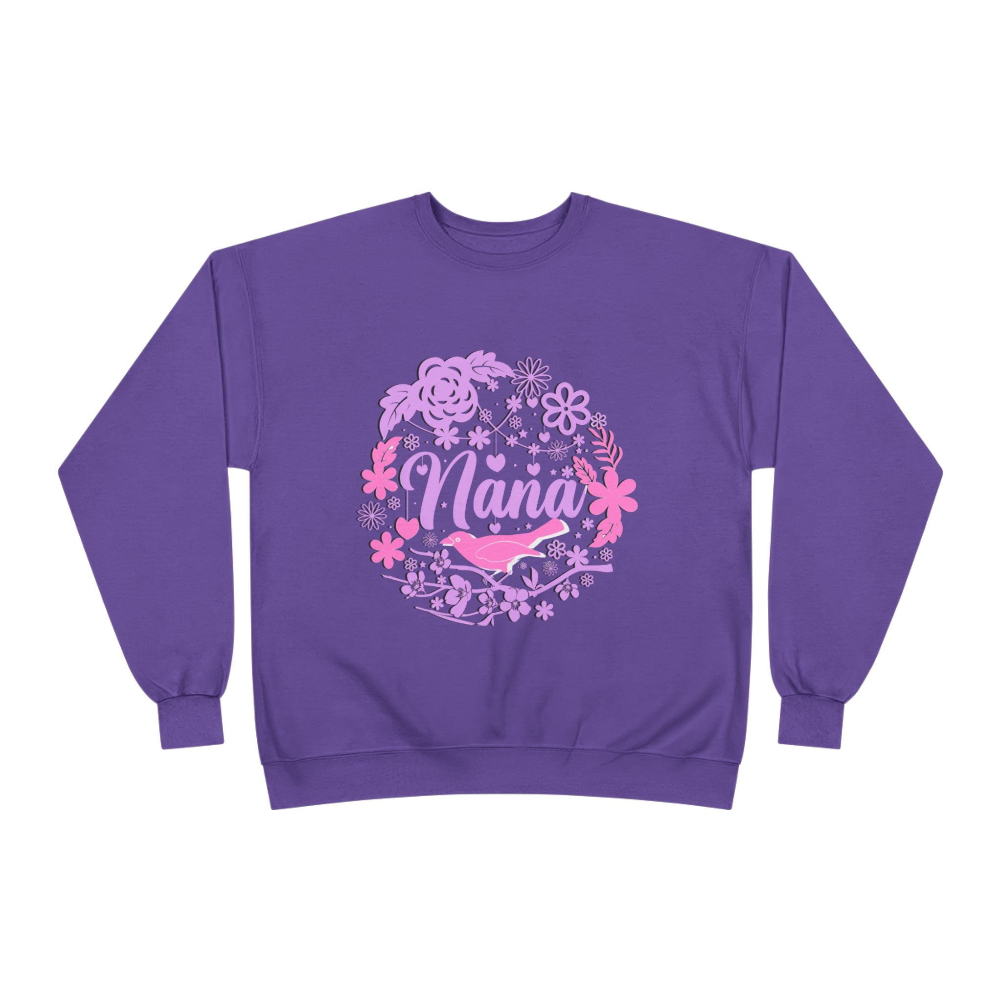 Nana Floral Crewneck Sweatshirt — Pink /Purple Grandma Gift