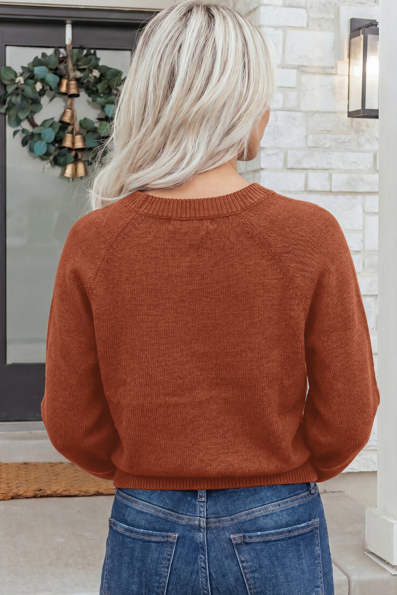 The Coffeehouse Knit Round Neck Short Sleeve Sweater